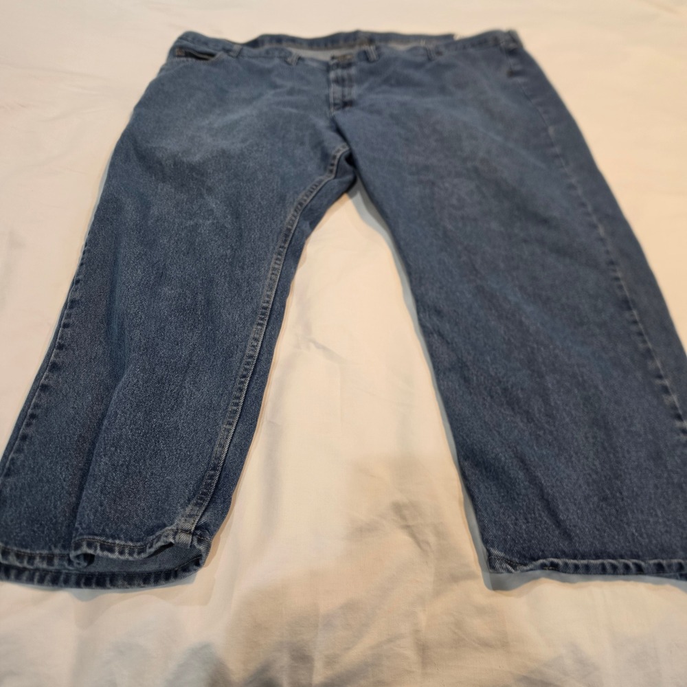 Wrangler Jeans Mens 54x30 Blue Excellent Relaxed Fit Medium Wash Denim